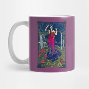 Art Nouveau Lady (red/purple) Mug